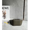 Loewe Mini Hammock Hobo Bag in Dark Green Calfskin