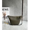 Loewe Mini Hammock Hobo Bag in Dark Green Calfskin