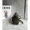 Loewe Mini Hammock Hobo Bag in Dark Green Calfskin