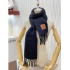 Loewe Scarf in Black Mohair and Wool
