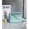 Loewe Puzzle Small Bag In Aquamarine Satin Calfskin