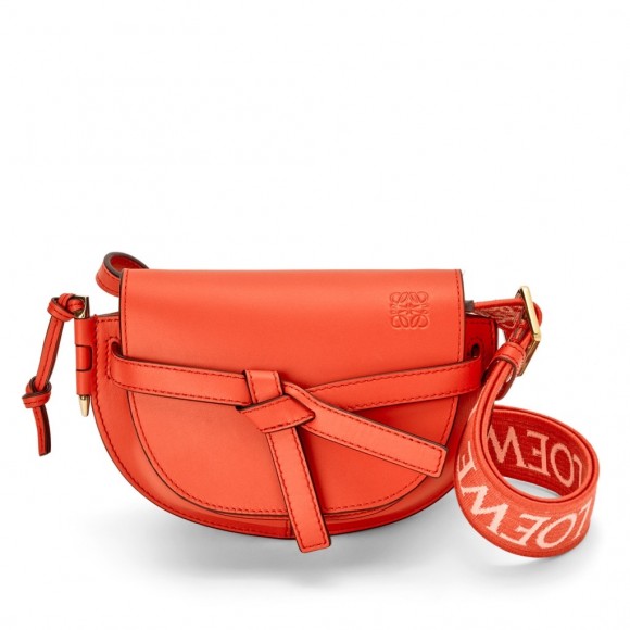 Loewe Gate Dual Mini Bag in Sunrise Orange Calfskin Loewe Gate Dual Mini Bag in Sunrise Orange Calfskin
