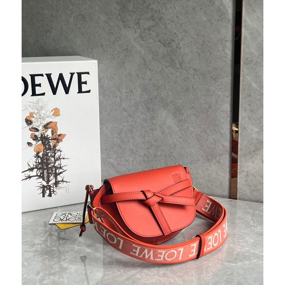 Loewe Gate Dual Mini Bag in Sunrise Orange Calfskin Loewe Gate Dual Mini Bag in Sunrise Orange Calfskin