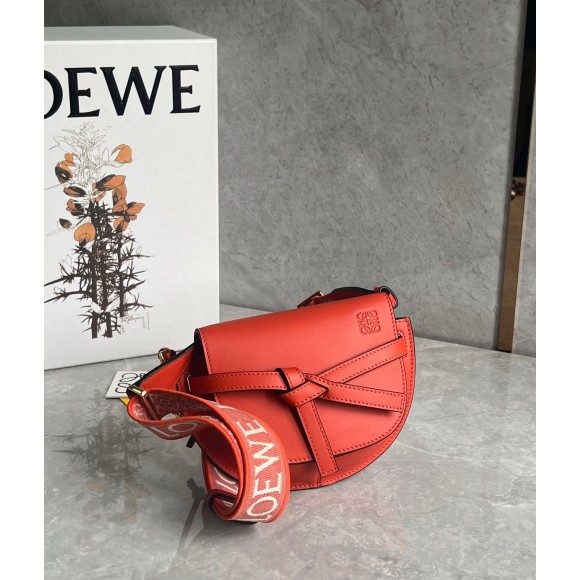 Loewe Gate Dual Mini Bag in Sunrise Orange Calfskin Loewe Gate Dual Mini Bag in Sunrise Orange Calfskin