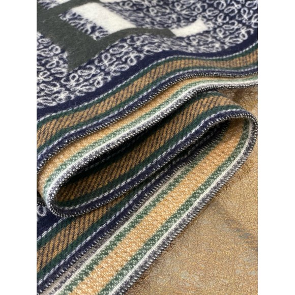 Loewe Love Scarf in Navy Blue Wool and Cashmere Loewe Love Scarf in Navy Blue Wool and Cashmere