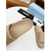 Prada Women's Slides In Beige Quilted Nappa Leather