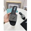 Prada Women's Satin Slides With Crystals