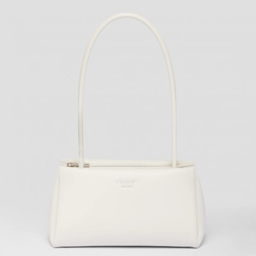 Prada Supernova Small Shoulder Bag In White Calfskin