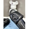 Prada Slides In Black Soft Padded Nappa Leather