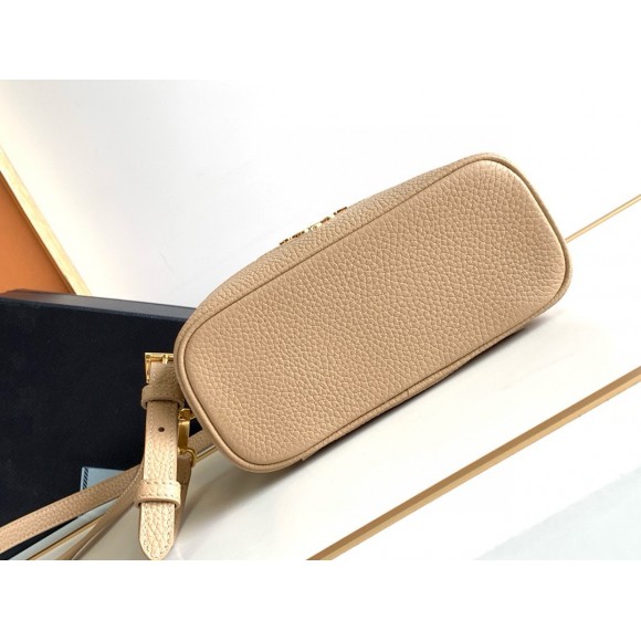Prada Mini Vanity Bag in Sand Beige Grained Leather Prada Mini Vanity Bag in Sand Beige Grained Leather