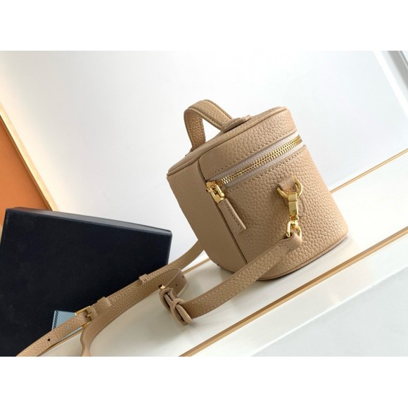 Prada Mini Vanity Bag in Sand Beige Grained Leather Prada Mini Vanity Bag in Sand Beige Grained Leather