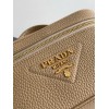 Prada Mini Vanity Bag in Sand Beige Grained Leather