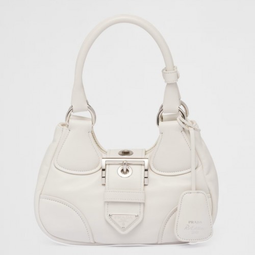 Prada Moon Bag in White Padded Nappa Leather Prada Moon Bag in White Padded Nappa Leather