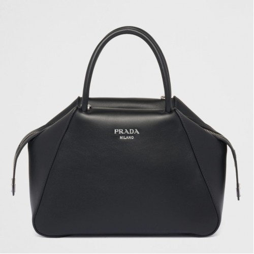 Prada Supernova Small Top Handle Bag In Black Leather Prada Supernova Small Top Handle Bag In Black Leather