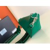 Prada Triangle Shoulder Bag In Green Saffiano Leather