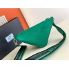 Prada Triangle Shoulder Bag In Green Saffiano Leather