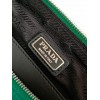 Prada Triangle Shoulder Bag In Green Saffiano Leather