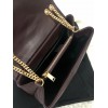 Saint Laurent LouLou Small Chain Bag In Burgundy Quilted Calfskin