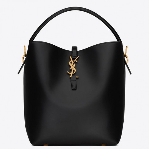 Saint Laurent Le 37 Large Bucket Bag in Black Leather Saint Laurent Le 37 Large Bucket Bag in Black Leather