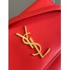Saint Laurent Kate Belt Bag In Red Calfskin