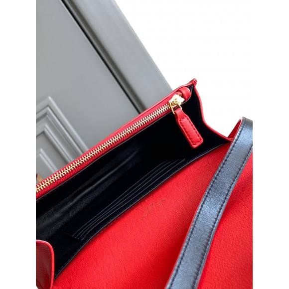 Saint Laurent Kate Belt Bag In Red Calfskin Saint Laurent Kate Belt Bag In Red Calfskin