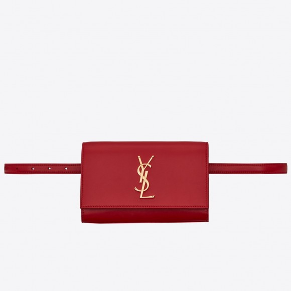 Saint Laurent Kate Belt Bag In Red Calfskin Saint Laurent Kate Belt Bag In Red Calfskin