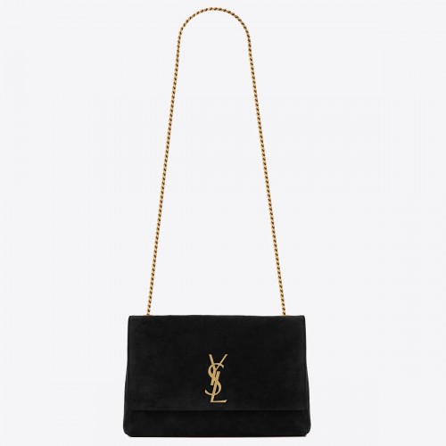 Saint Laurent Kate Medium Reversible Bag In Black Suede and Leather Saint Laurent Kate Medium Reversible Bag In Black Suede and Leather