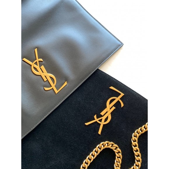 Saint Laurent Kate Medium Reversible Bag In Black Suede and Leather Saint Laurent Kate Medium Reversible Bag In Black Suede and Leather