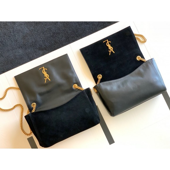 Saint Laurent Kate Medium Reversible Bag In Black Suede and Leather Saint Laurent Kate Medium Reversible Bag In Black Suede and Leather
