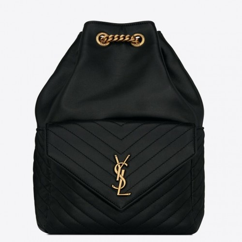 Saint Laurent Joe Backpack In Black Quilted Lambskin Saint Laurent Joe Backpack In Black Quilted Lambskin