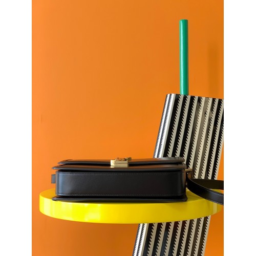 Saint Laurent Medium Solferino Bag In Black Calfskin Saint Laurent Medium Solferino Bag In Black Calfskin