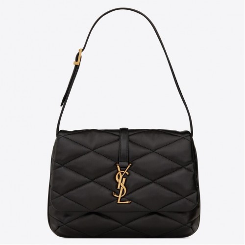 Saint Laurent Le 57 Hobo Bag in Black Quilted Lambskin