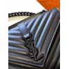 Saint Laurent College Medium Chain Bag with Black Hardware
