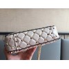 Valentino Rockstud Spike Small Bag In White Nappa Lambskin
