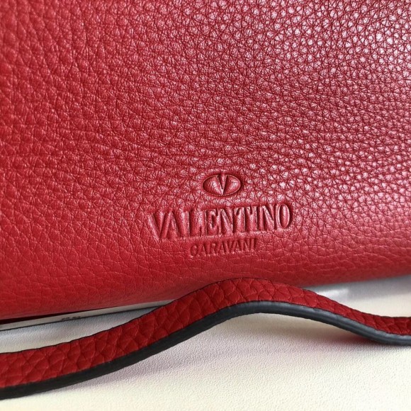 Valentino Rockstud Large Shopping Bag In Red Leather Valentino Rockstud Large Shopping Bag In Red Leather