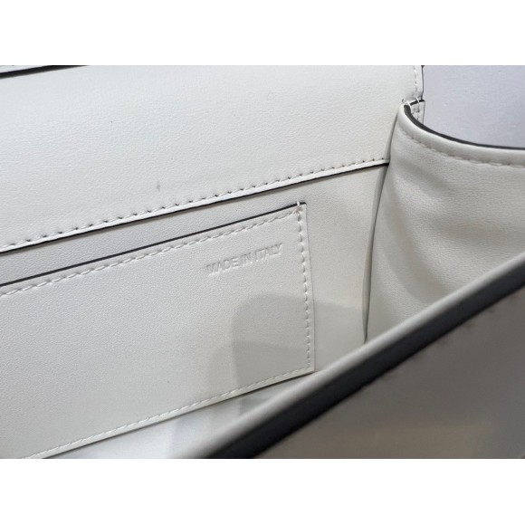 Valentino Loco Large Shoulder Bag In White Calfskin Valentino Loco Large Shoulder Bag In White Calfskin