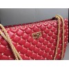 Valentino Red Rockstud Spike Tote Bag