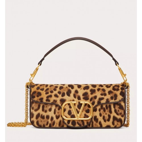 Valentino Large Loco Shoulder Bag in Pony-effect Calfskin Valentino Large Loco Shoulder Bag in Pony-effect Calfskin