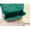 Valentino Roman Stud Large Chain Bag In Green Nappa Leather