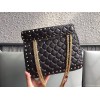 Valentino Rockstud Spike Medium Bag In Black Nappa Lambskin