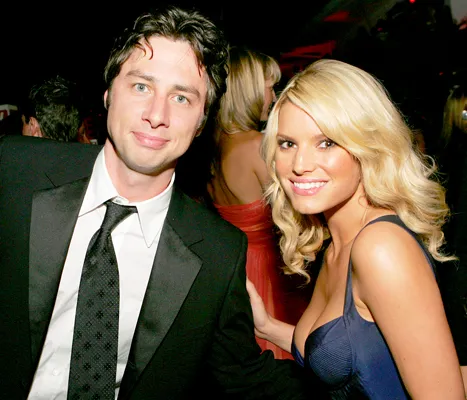 Zach Braff and Jessica Simpson