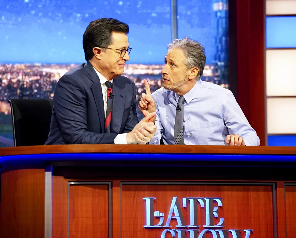 Stephen Colbert and Jon Stewart