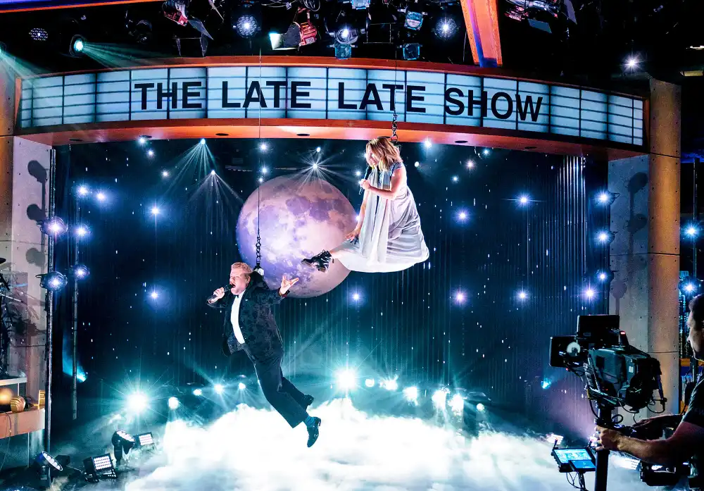 James Corden and Kristen Bell