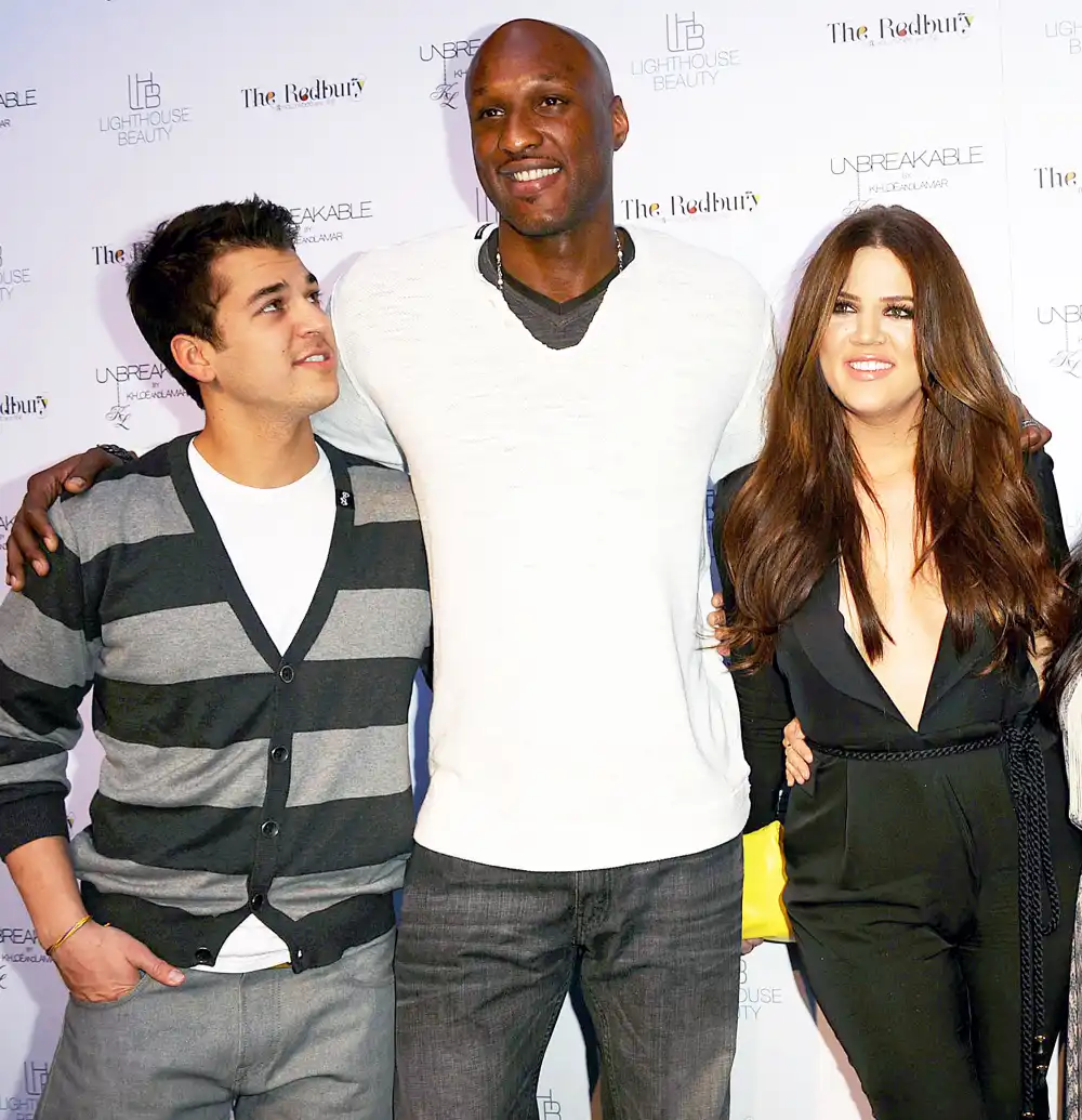 Rob Kardashian, Lamar Odom and Khloe Kardashian