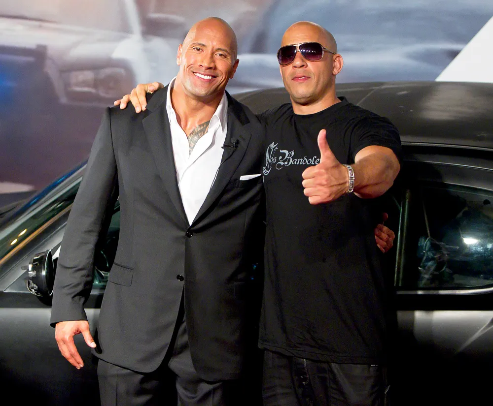 Dwayne Johnson The Rock and Vin Diesel
