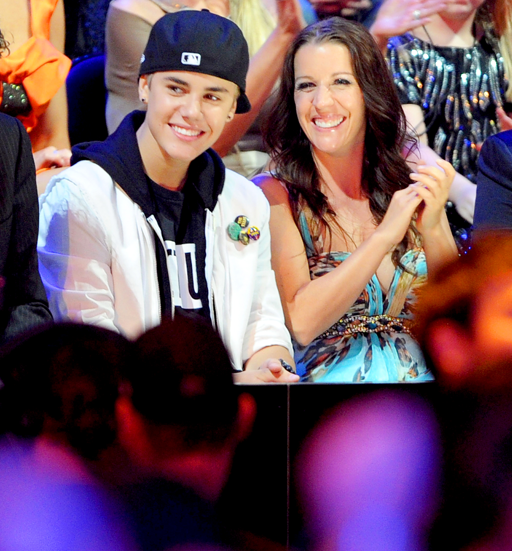 Justin Bieber and Pattie Mallette