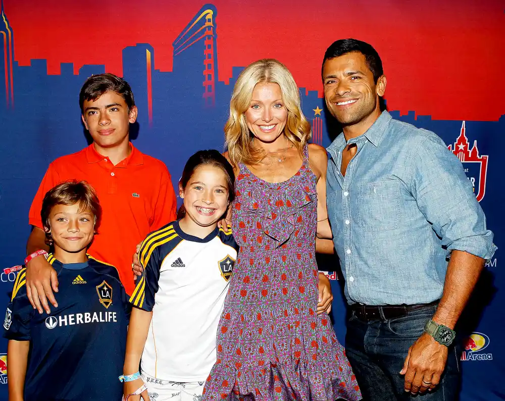 Kelly Ripa, Mark Consuelos, Joaquin, Michael and Lola