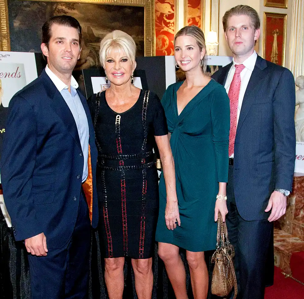 Donald Trump Jr., Ivana Trump, Ivanka Trump and Eric Trump