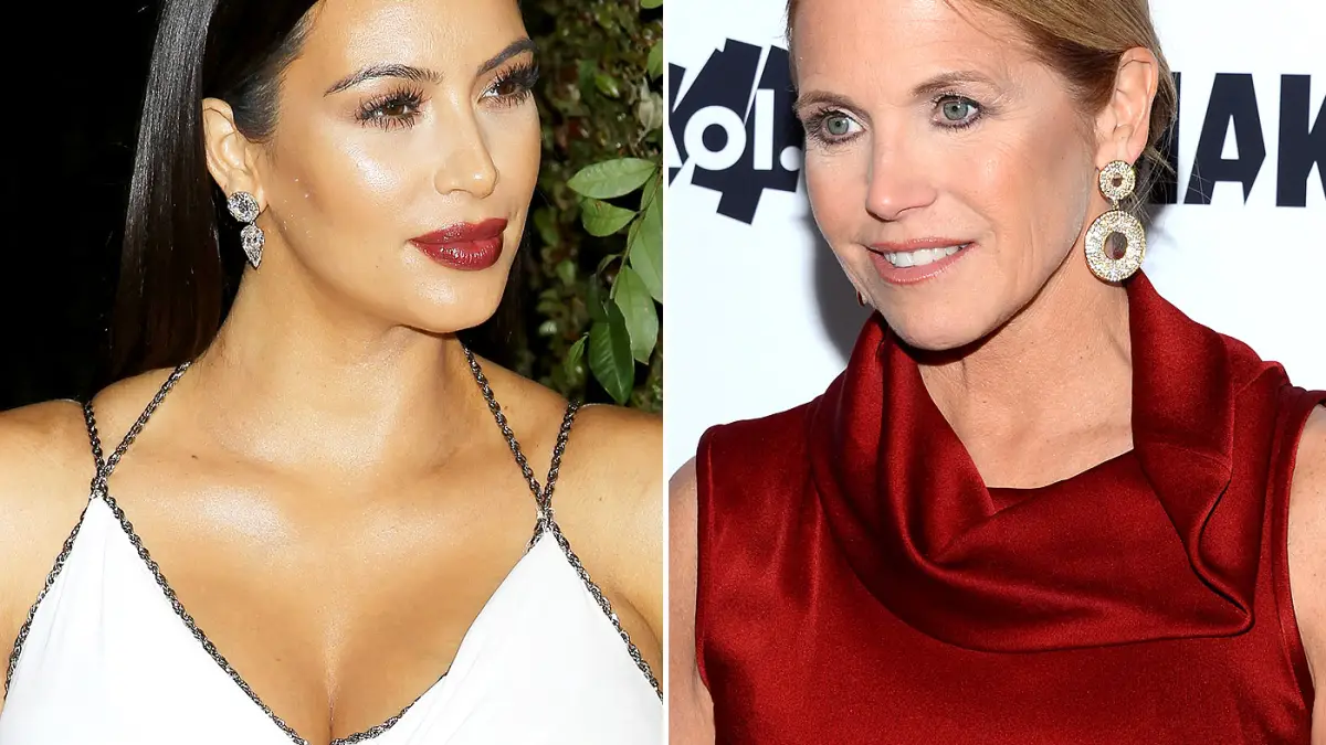 Kim Kardashian and Katie Couric