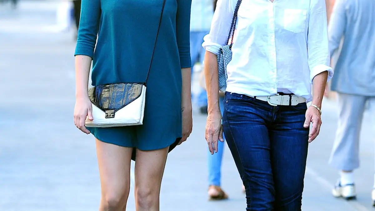 Kate Upton and her mom in the Meatpacking District in NYC